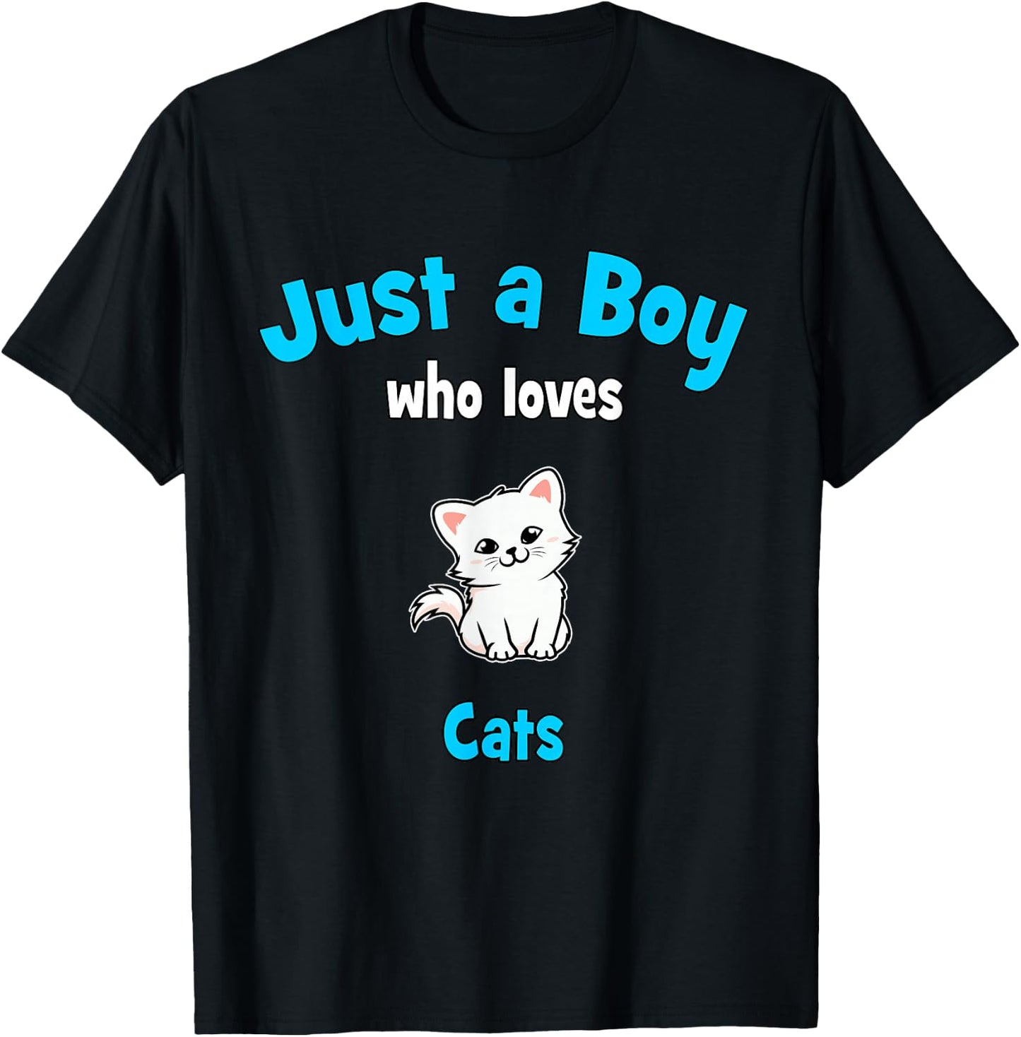 Cat Shirt for Boys | Kids Cat T-Shirt - T-Shirt | Black