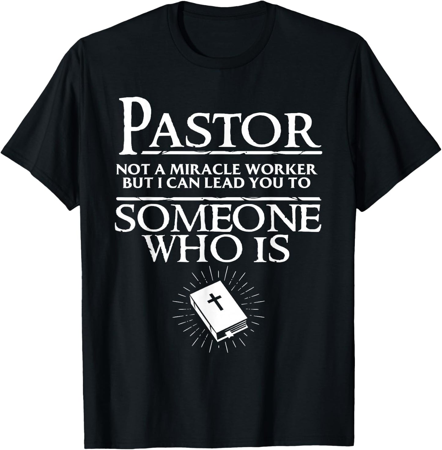 Funny Pastor Gift Cool Christian Church Appreciation T-Shirt - T-Shirt | Black