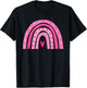 Cute Heart Rainbow Valentines Day Teacher Girls T-Shirt - T-Shirt | Black