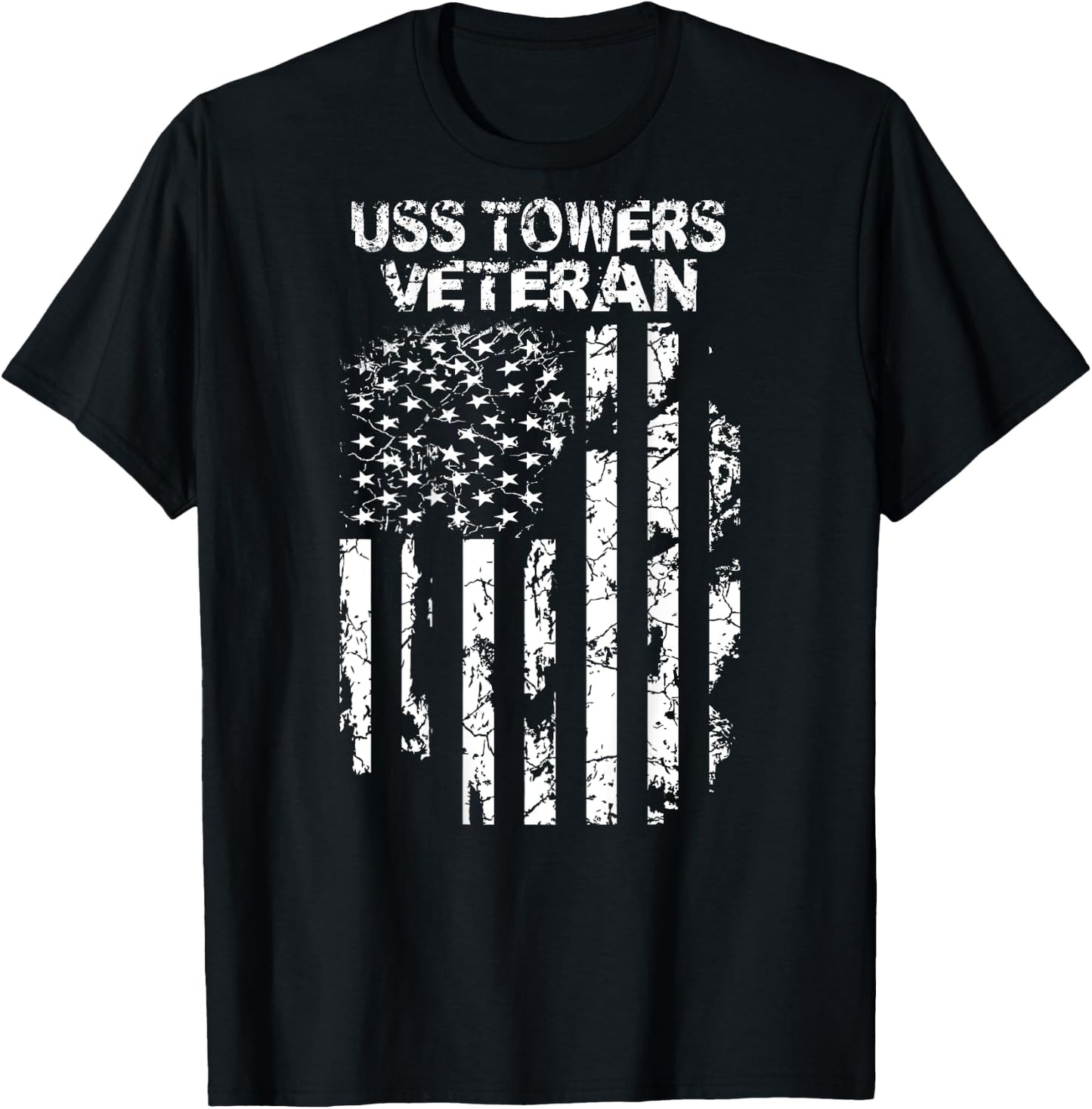 USS Towers Veteran T-Shirt - T-Shirt | Black