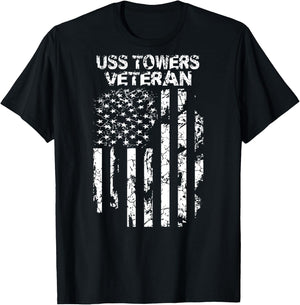 USS Towers Veteran T-Shirt - T-Shirt | Black