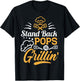 Stand Back Pops Is Grillin' - Grill Master Grandpa Cooking T-Shirt - T-Shirt | Black