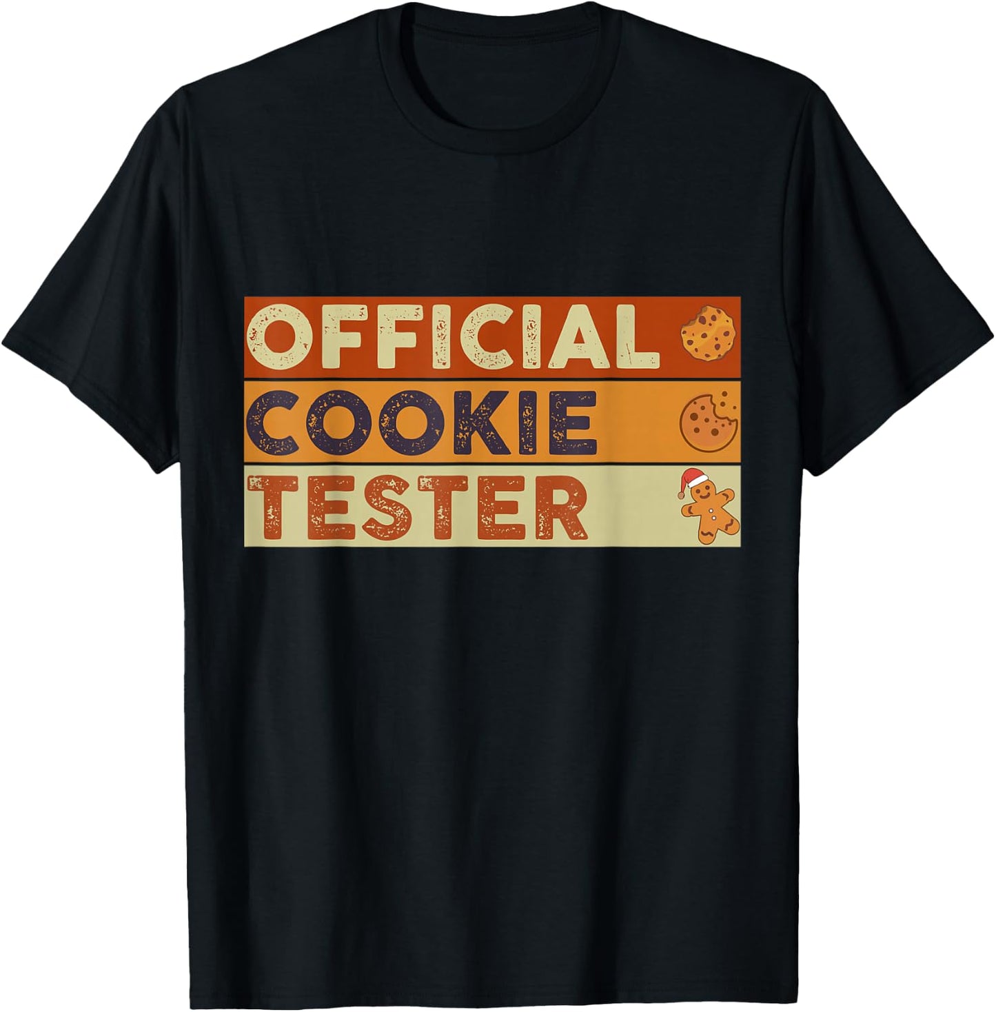 Official Cookie Tester Funny Christmas Cookie Baking T-Shirt - T-Shirt | Black