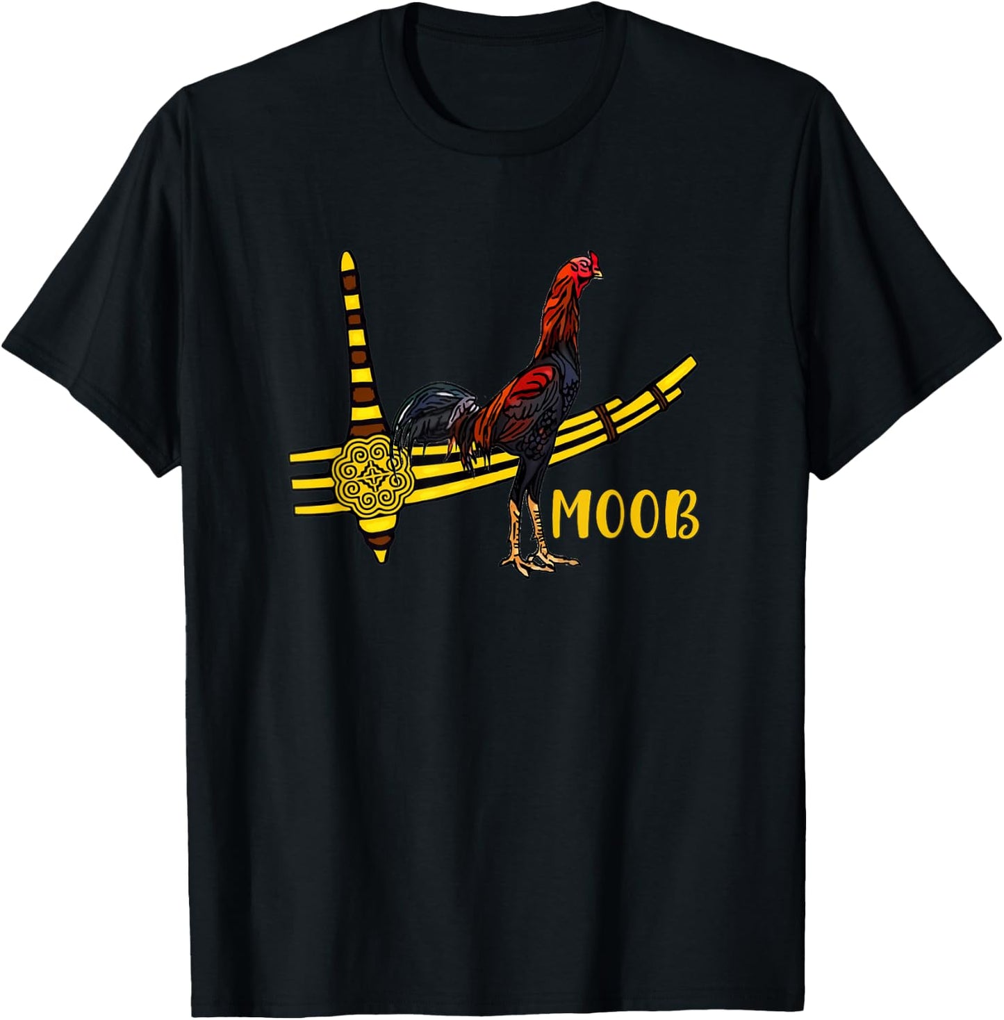 Hmong rooster and qeej hmoob T-Shirt - T-Shirt | Black