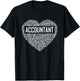 Auditor Gifts Heart Accounting Graduation T-Shirt - T-Shirt | Black