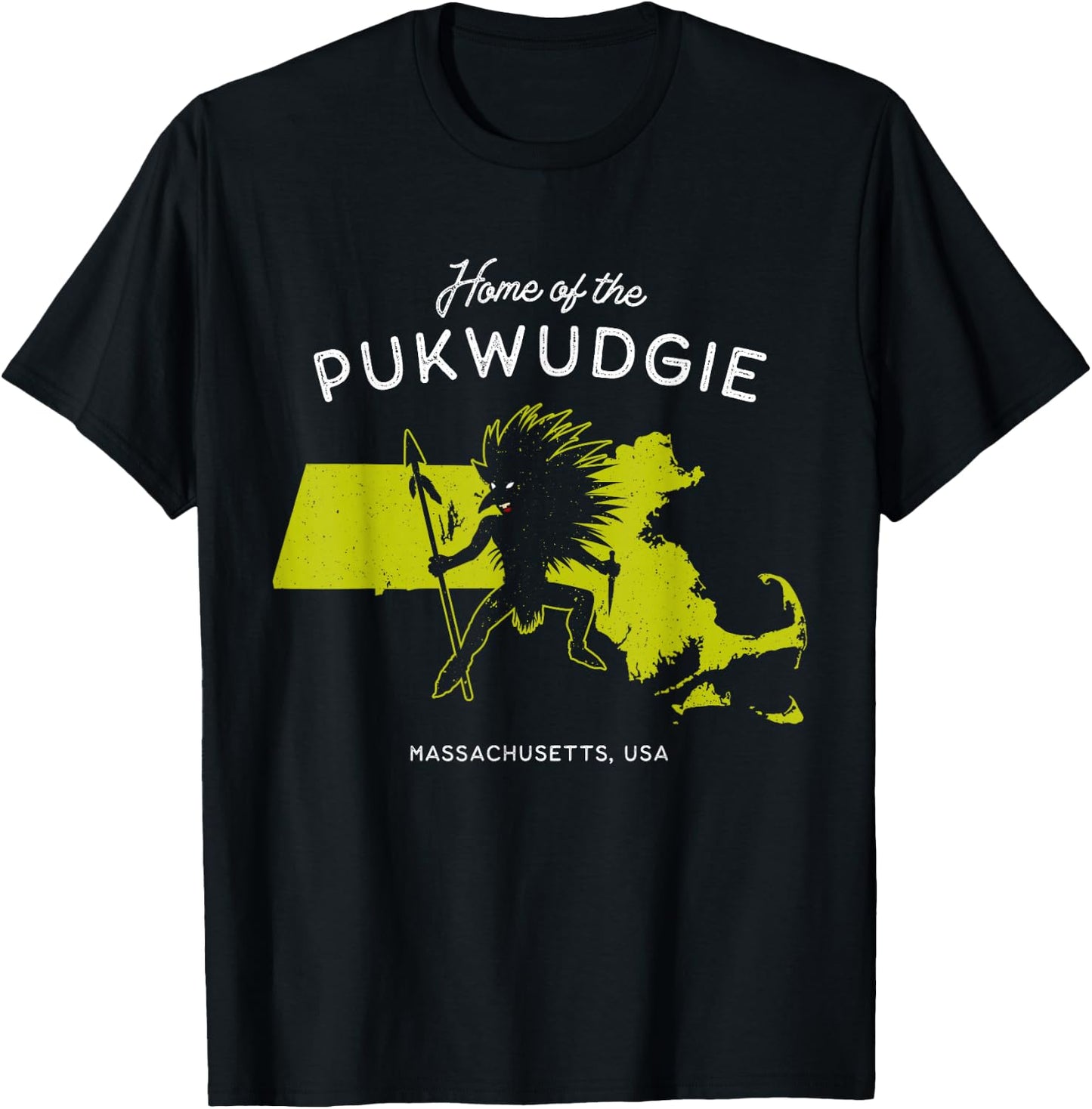 Home of the Pukwudgie - Massachusetts, USA T-Shirt - T-Shirt | Black