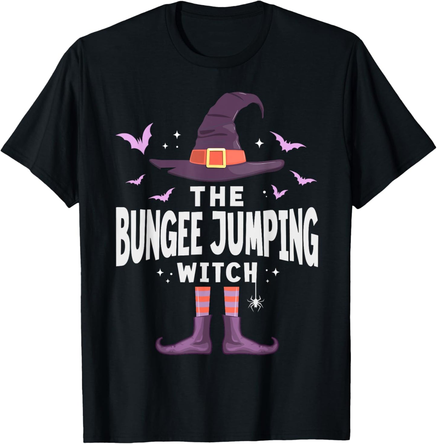 Bungee Jumping Halloween Witch Matching Costume T-Shirt - T-Shirt | Black