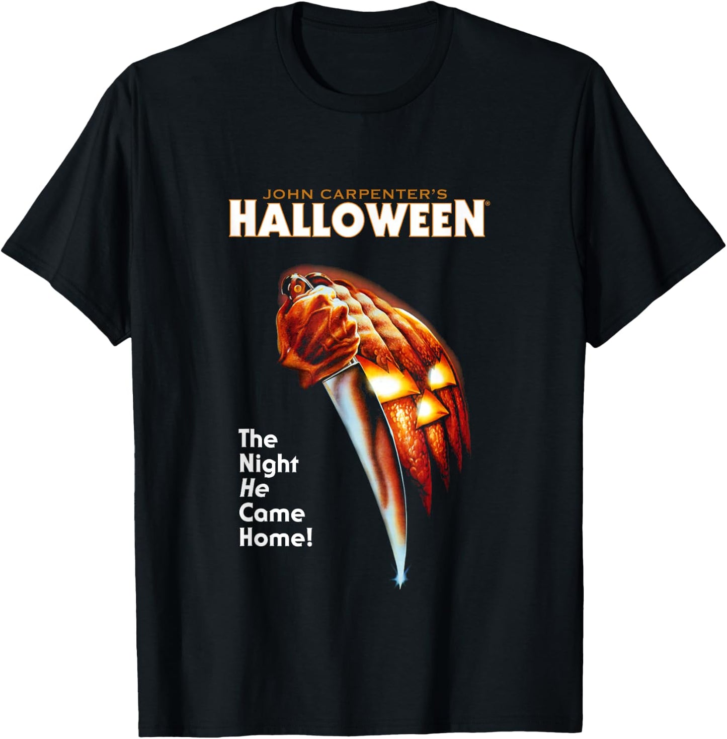 Halloween Pumpkin The Night He Came Home T-Shirt - T-Shirt | Black