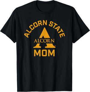 Alcorn State University Braves Arched Mom T-Shirt - T-Shirt | Black