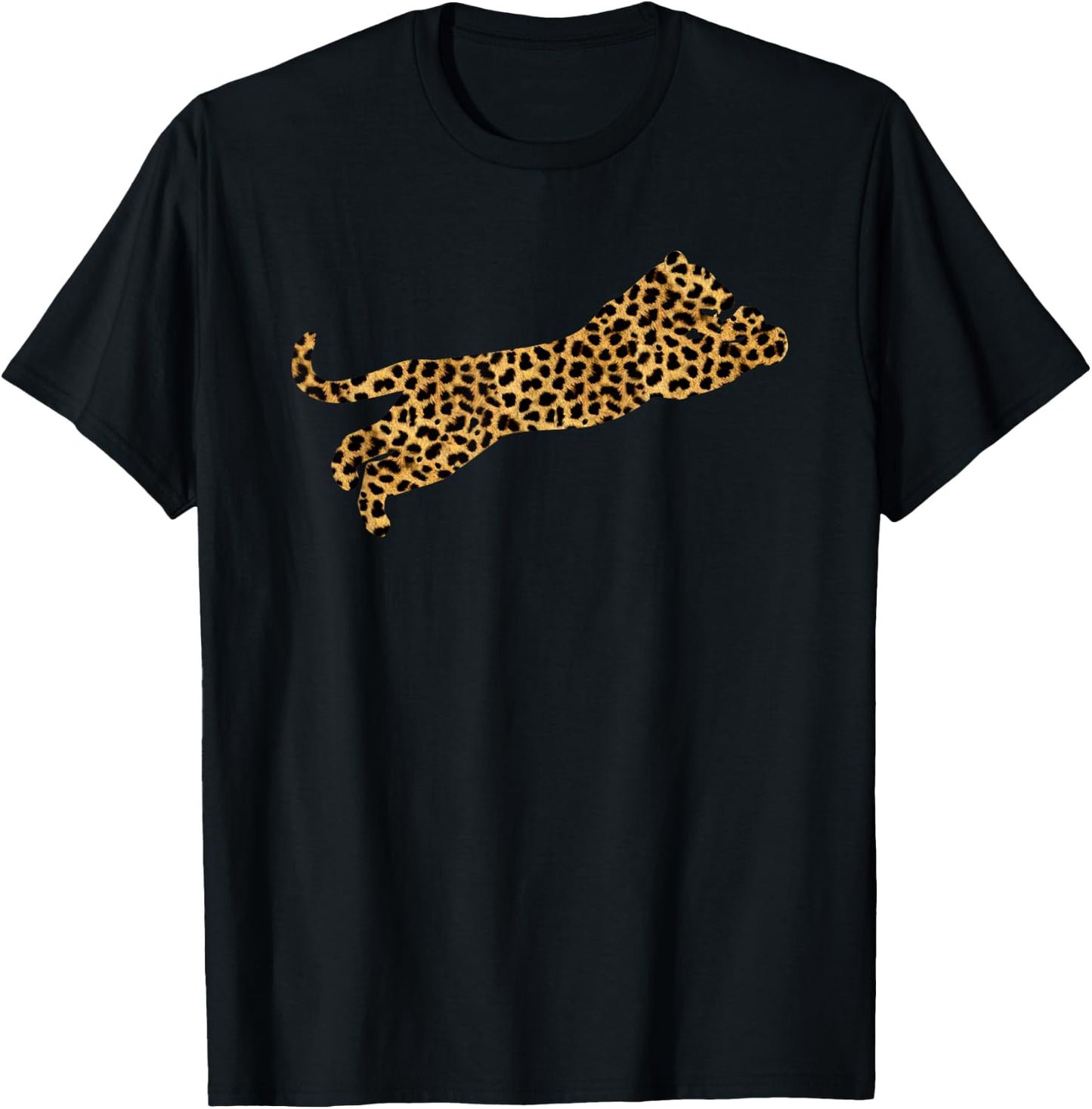 Cougar Leopard Print Puma Panther Animal Lover Women Gift T-Shirt - T-Shirt | Black