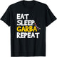 Eat Sleep Garba Repeat Desi Gujarati Navratri T-Shirt - T-Shirt | Black