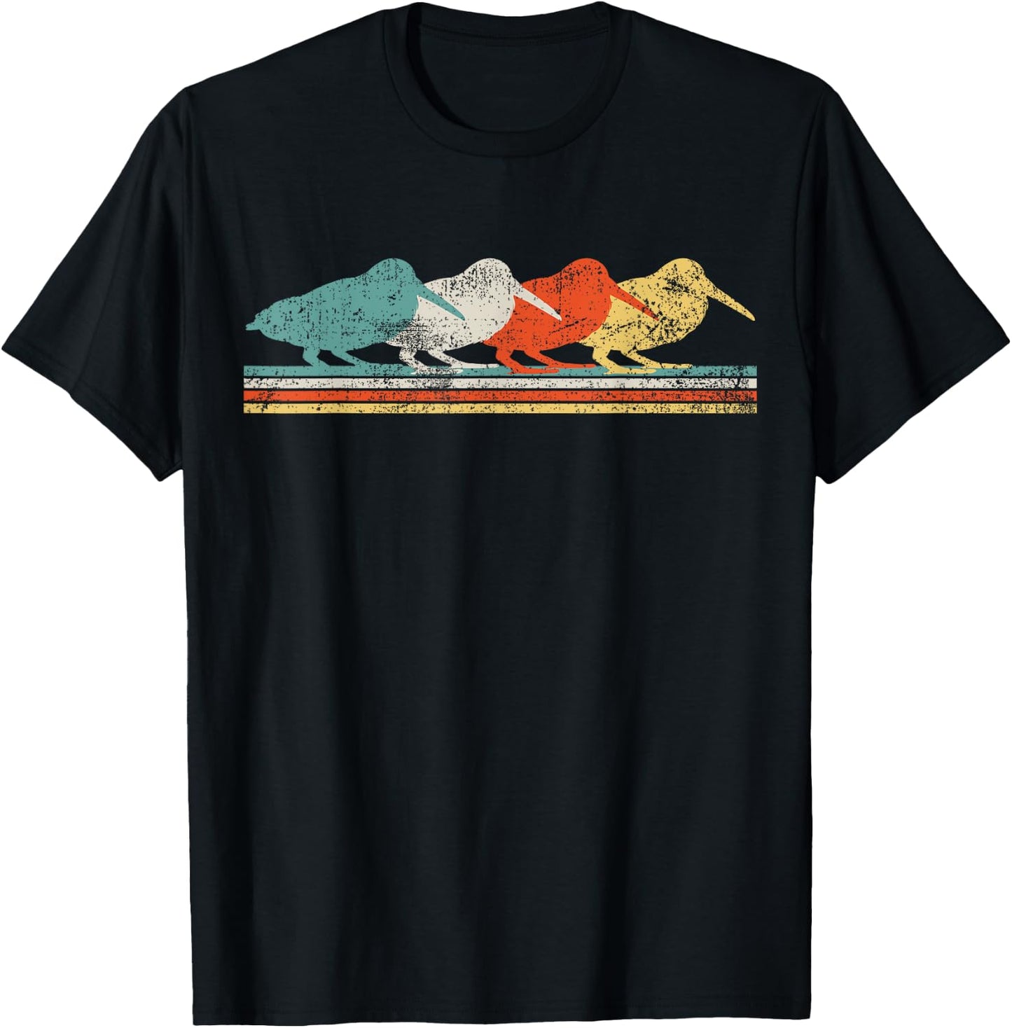 Woodcock Birds Retro Vintage T-Shirt - T-Shirt | Black