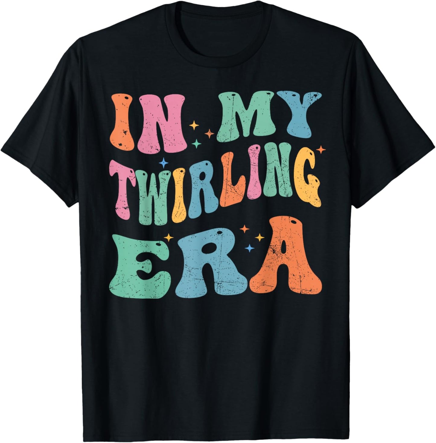 In My Twirling Era Twirler Majorettes Baton Twirling T-Shirt - T-Shirt | Black