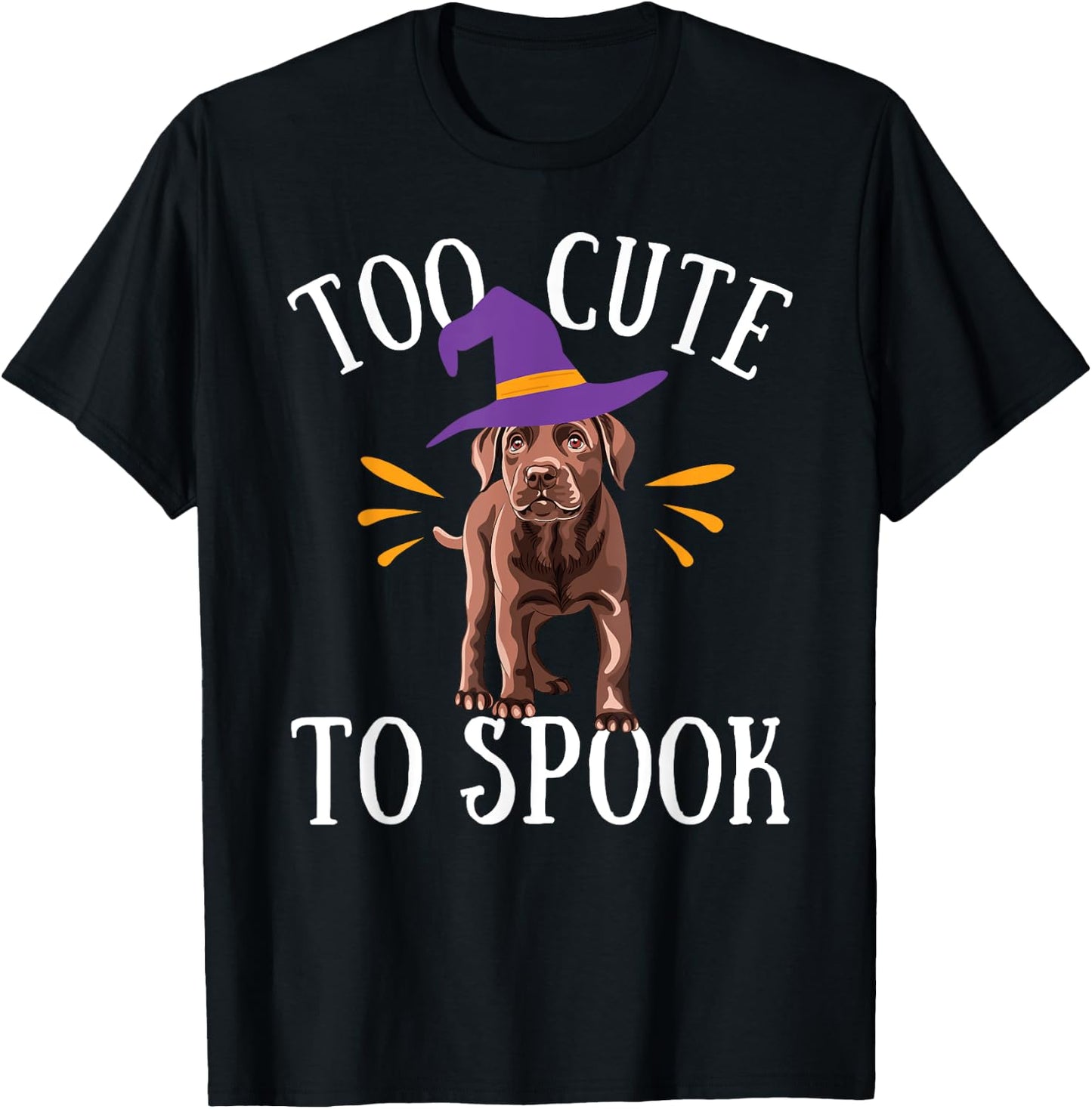 Chocolate Lab Cute Funny Halloween Dog Costume Labrador Men Women Kids T-Shirt - T-Shirt | Black