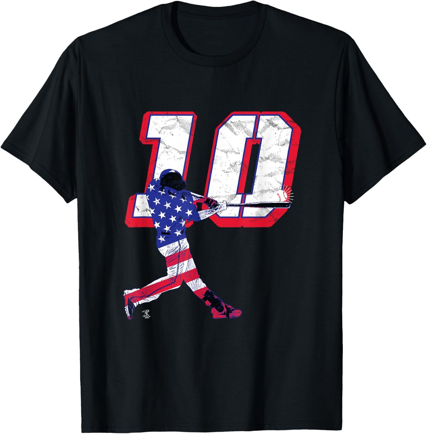 JT Realmuto Flag Silhouette Gameday T-Shirt - T-Shirt | Black