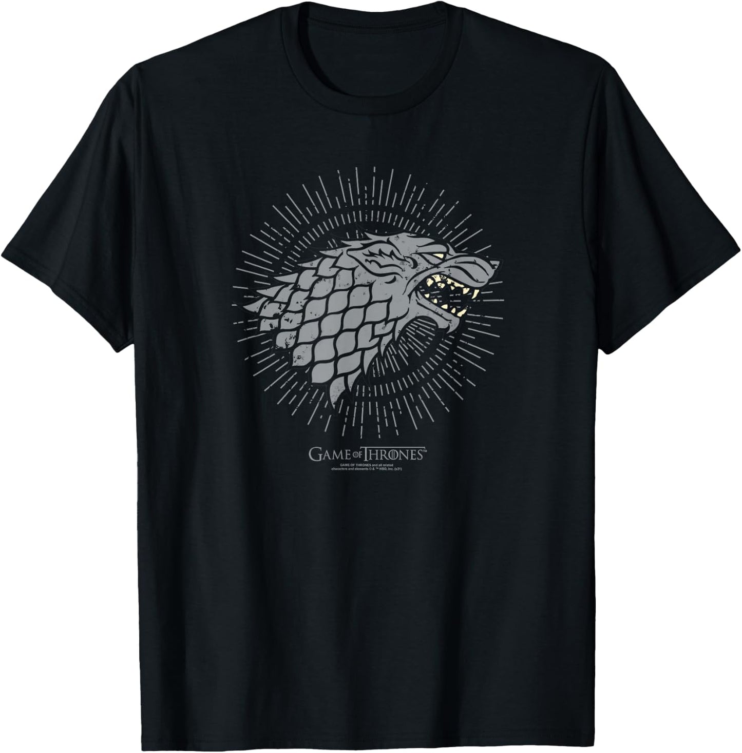 Game of Thrones Stark Burst Sigil T-Shirt - T-Shirt | Black