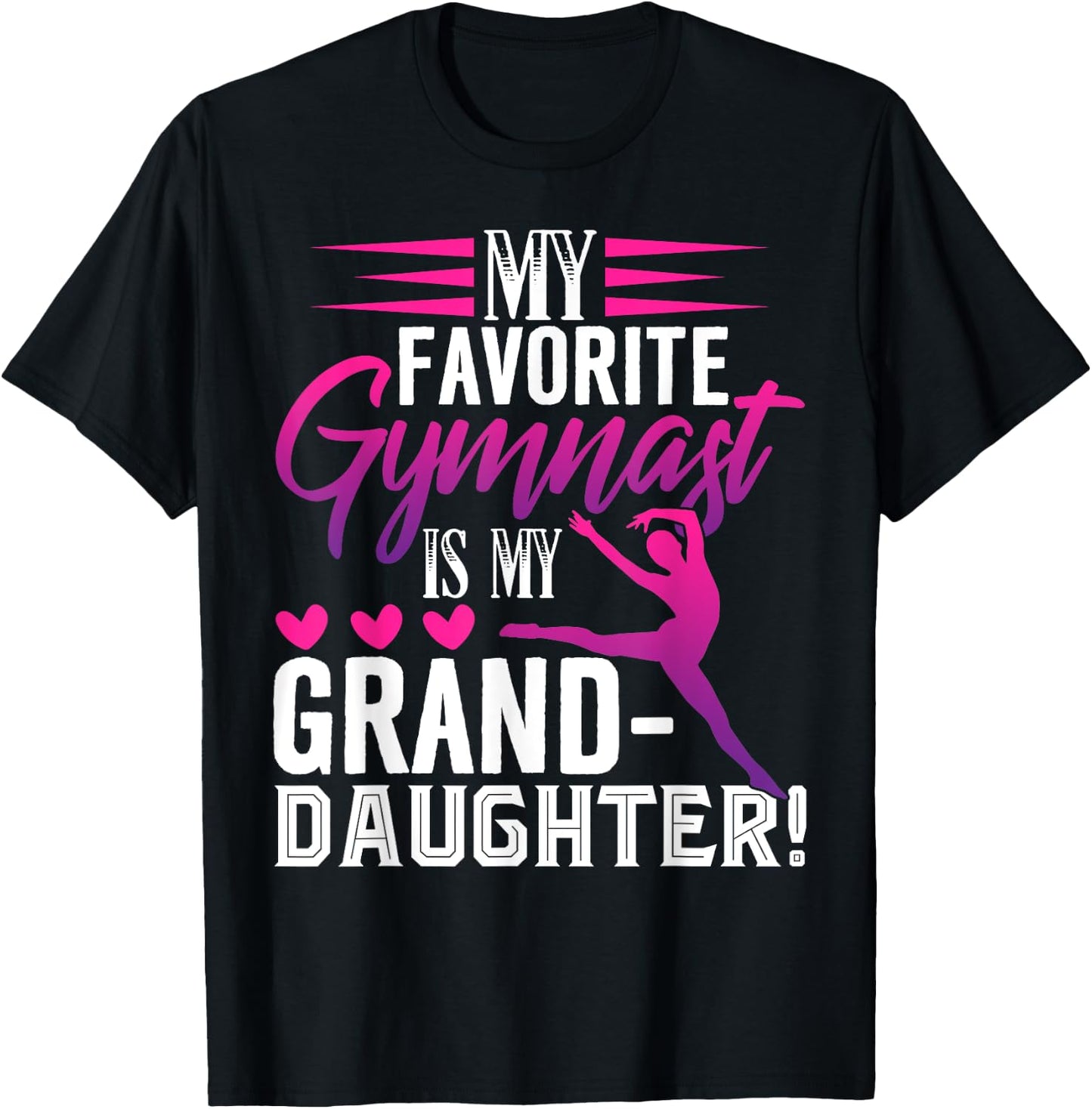 Cute Gymnastics Grandma Shirt Gymnast Grandma Gift T-Shirt - T-Shirt | Black