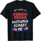 My Wife Is Puerto Rican Nothing Scares Me Puerto Rican T-Shirt - T-Shirt | Black