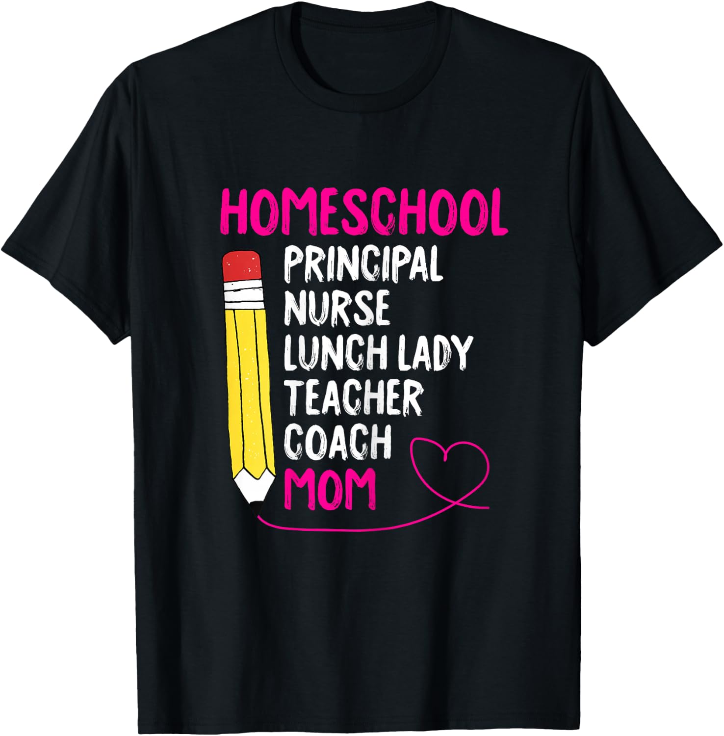 Home-School Mom Homeschooling Mama Mommy Mother Women Gift T-Shirt - T-Shirt | Black