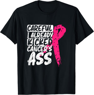 I Already Kicked Cancer's Ass Breast Cancer Survivor T-Shirt - T-Shirt | Black