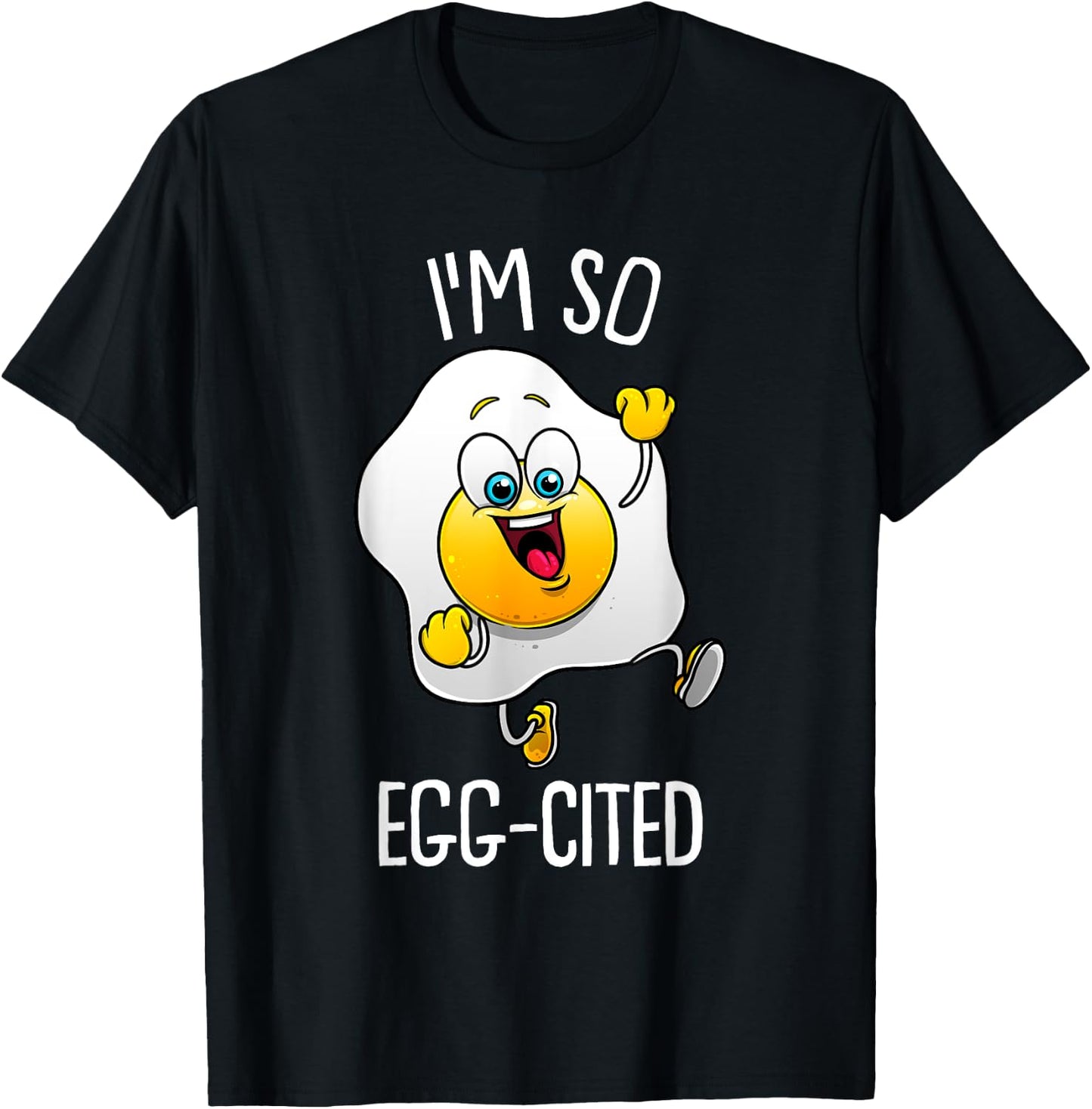 Funny Egg Gift Kids Men Women Cool Fried Egg Lover Food Pun T-Shirt - T-Shirt | Black