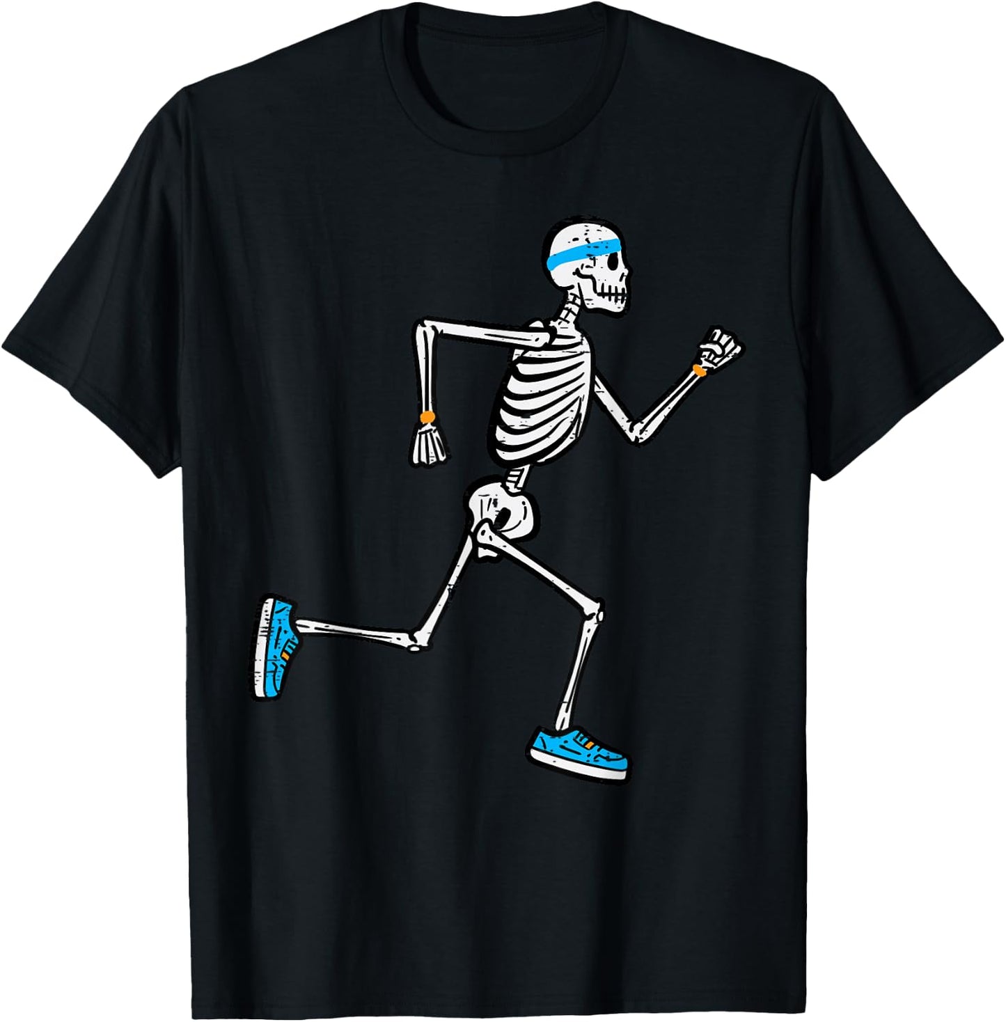 Halloween Skeleton Running Marathon Costume Men Women Kids T-Shirt - T-Shirt | Black