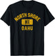 North Shore Oahu Gym Style Distressed Amber Print T-Shirt - T-Shirt | Black