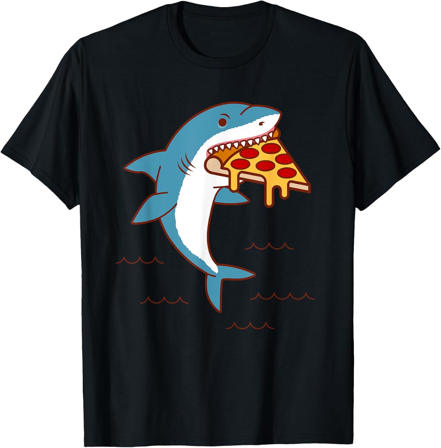 Pizza Shark T-Shirt - T-Shirt | Black