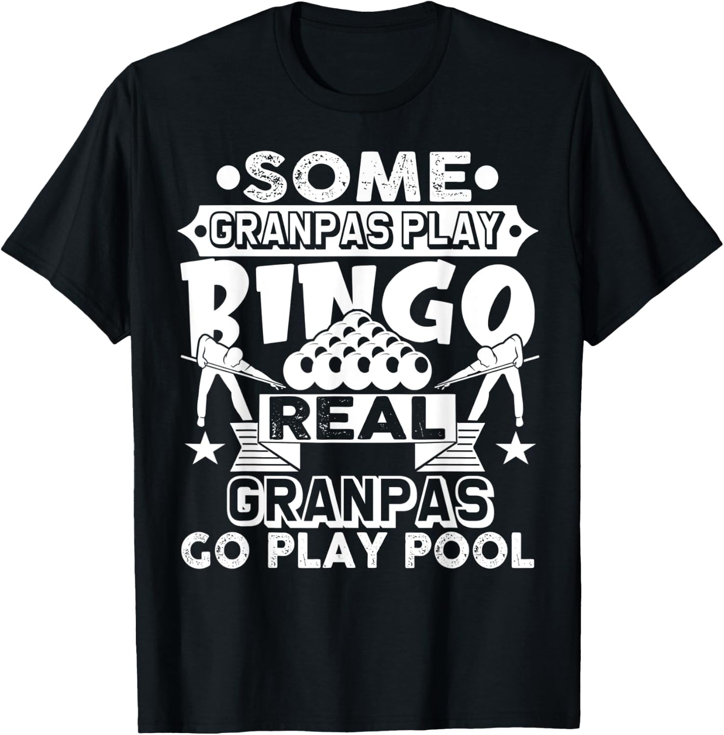 Grandpa Billiards Shirt Grandpa Billiards Gift Pool Player T-Shirt - T-Shirt | Black