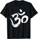 Distressed Om Meditation Spiritual Indian Yoga Symbol Om T-Shirt - T-Shirt | Black