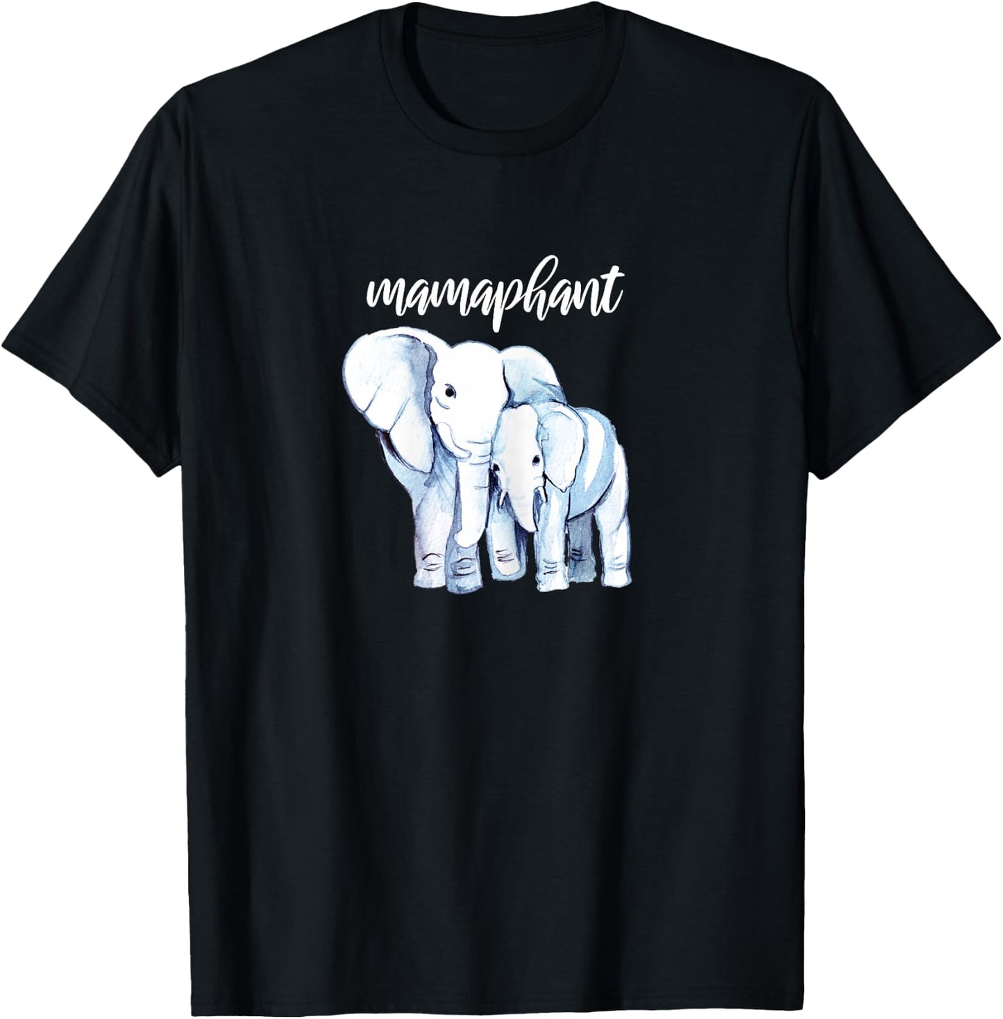 Mamaphant shirt Mama Elephant Mom Gift Mothers Day T-Shirt - T-Shirt | Black