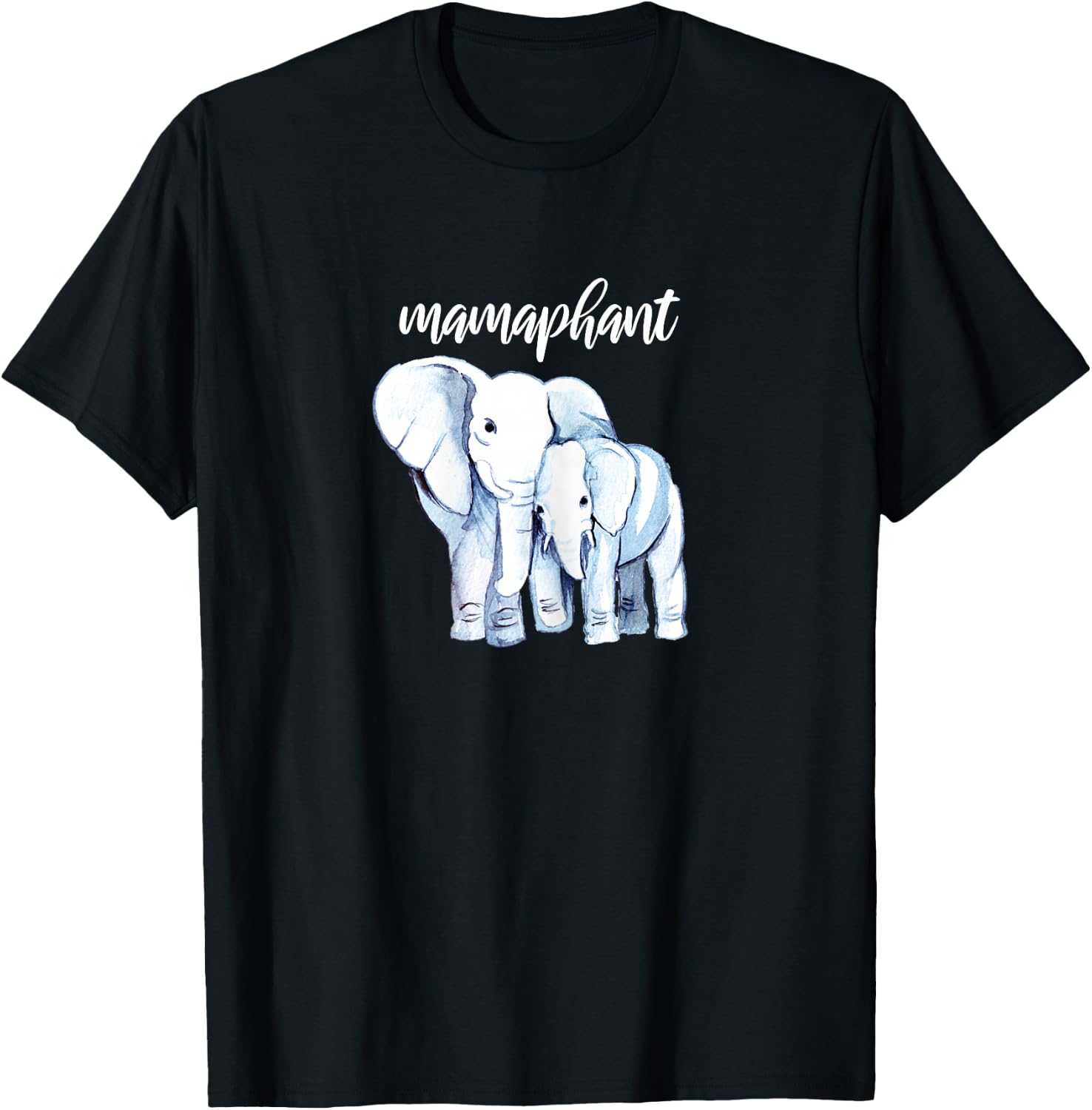Mamaphant shirt Mama Elephant Mom Gift Mothers Day T-Shirt - T-Shirt | Black