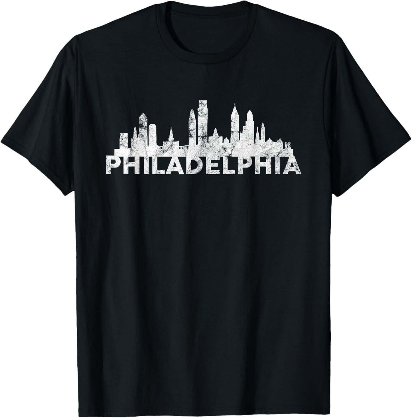 Love Philadelphia Skyline Downtown Cityscape Philly Souvenir T-Shirt - T-Shirt | Black