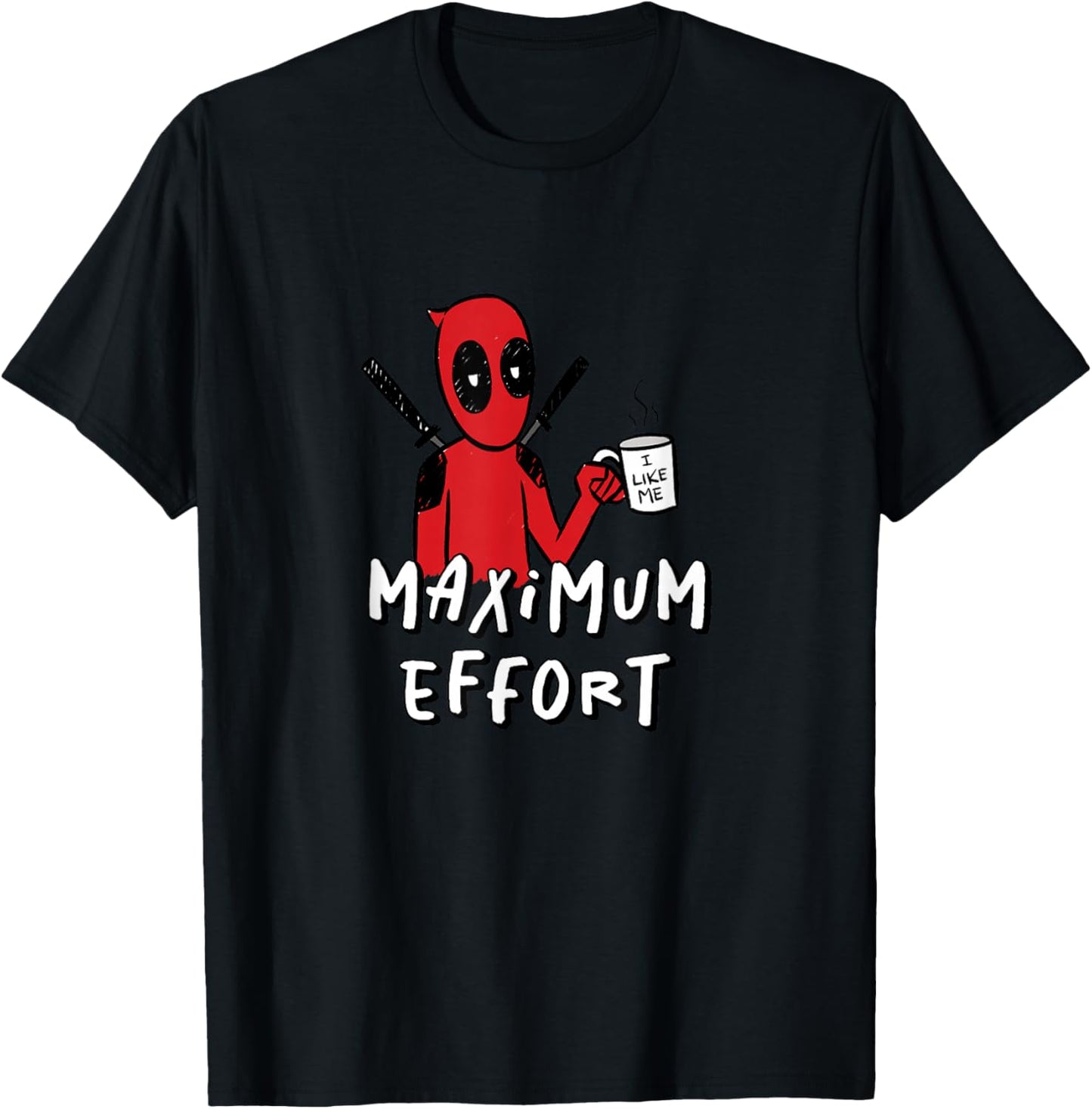 Marvel Studios Deadpool & Wolverine Maximum Effort Coffee T-Shirt - T-Shirt | Black