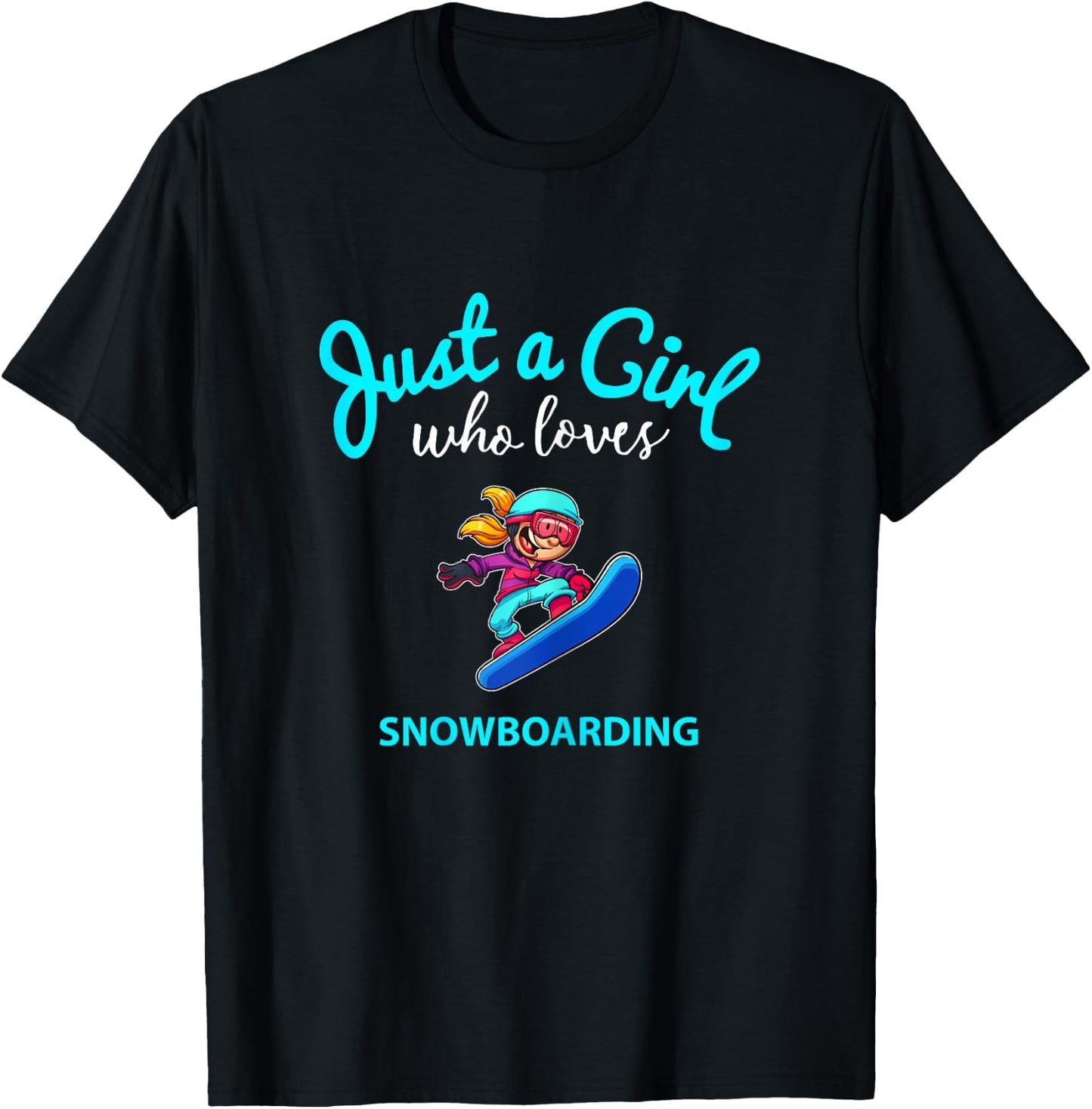 Snowboard Jersey for Girls | Children's Snowboarding T-Shirt - T-Shirt | Black