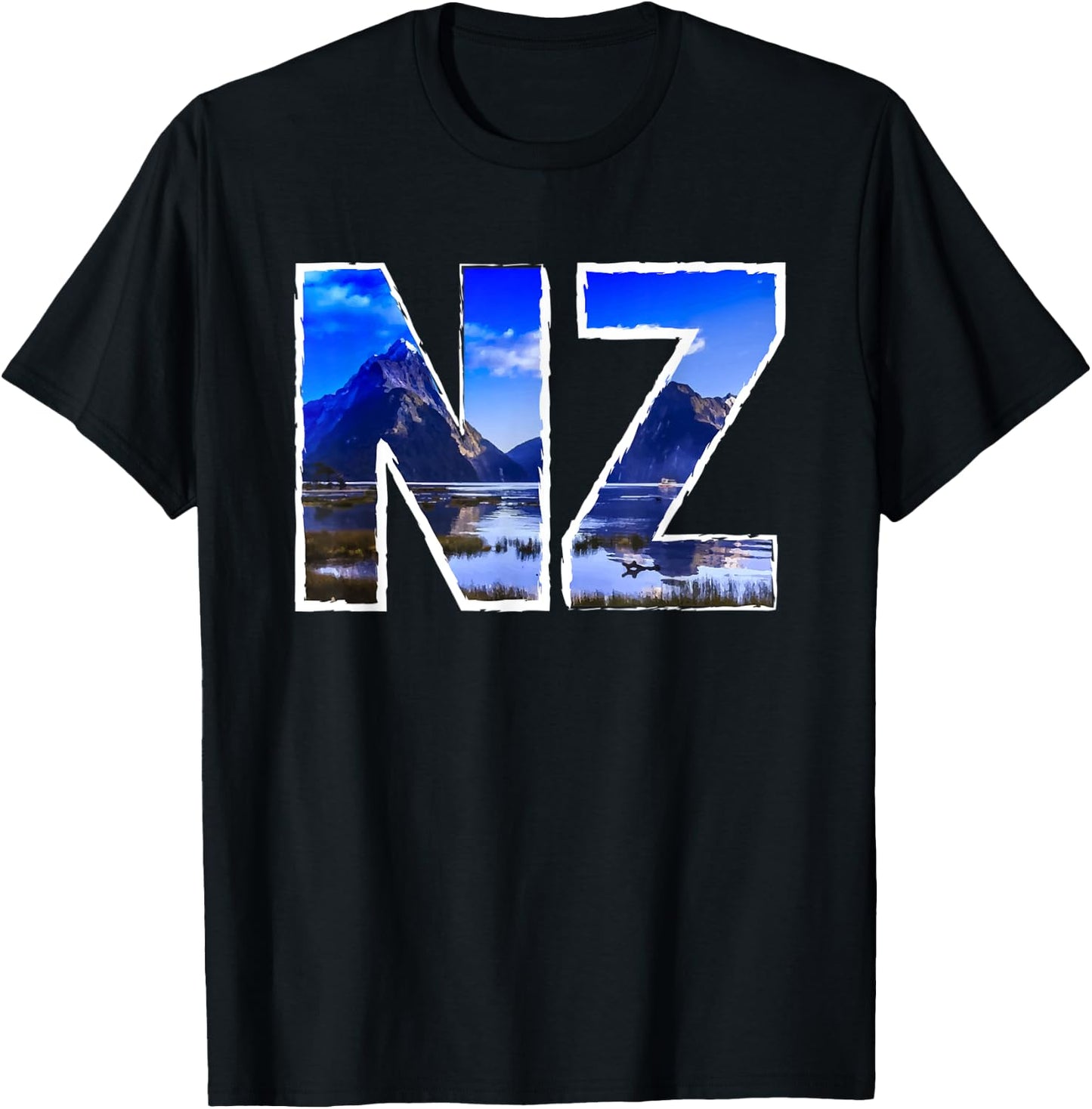 New Zealand Milford Sound NZ T-Shirt - T-Shirt | Black