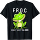 Cool F.R.O.G. Fully Rely On God | Funny Christian Faith Gift T-Shirt - T-Shirt | Black