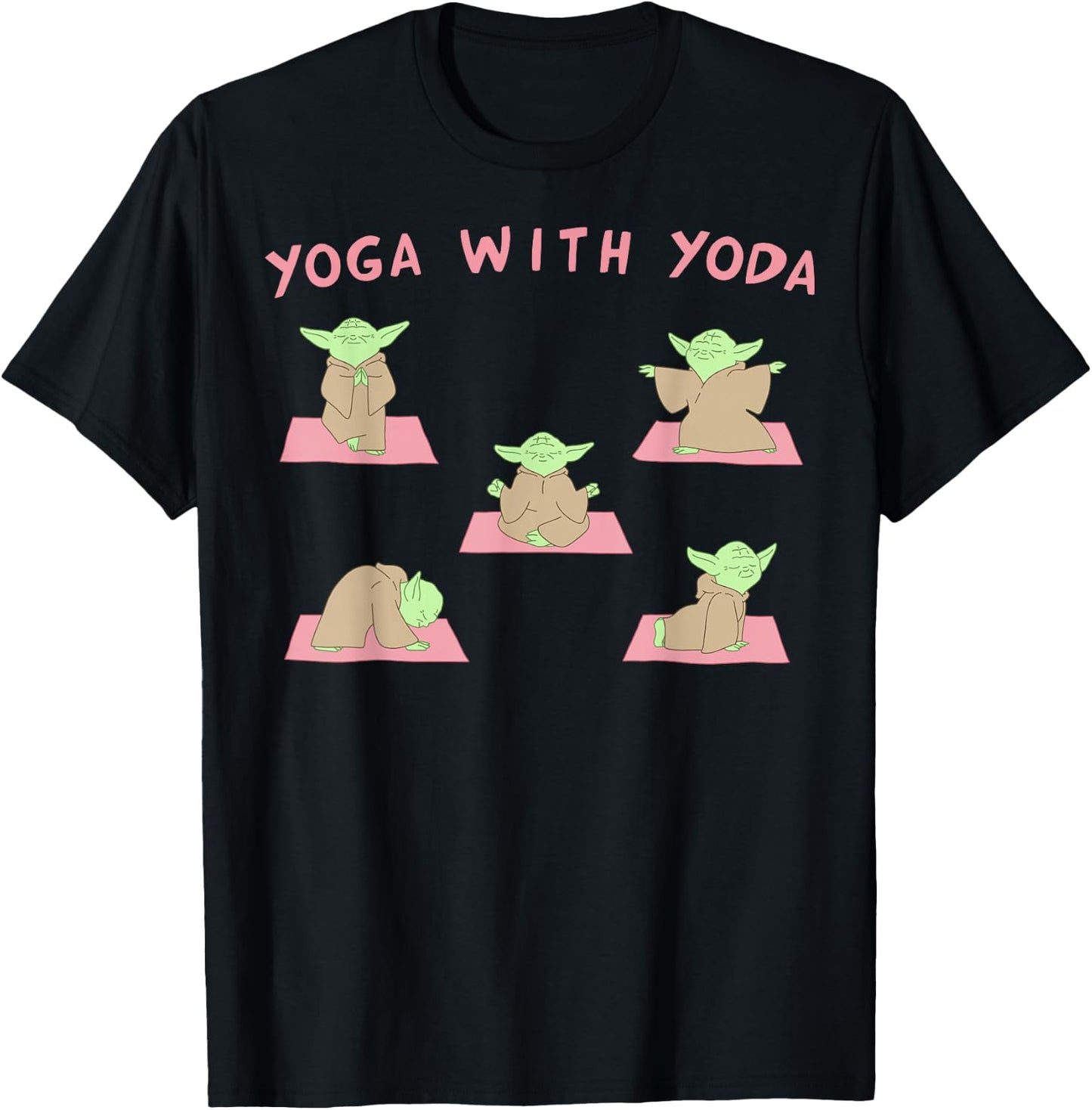 Star Wars Yoga With Yoda T-Shirt - T-Shirt | Black
