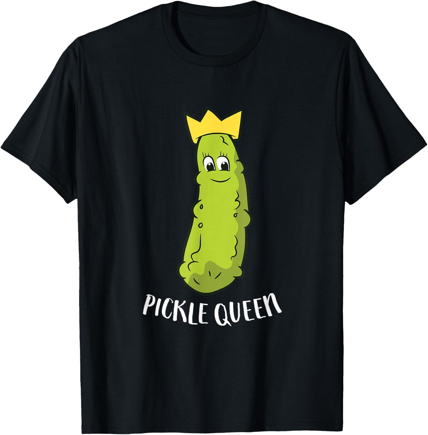 Funny Pickle Queen Funny Cucumber Pickle Girl T-Shirt - T-Shirt | Black