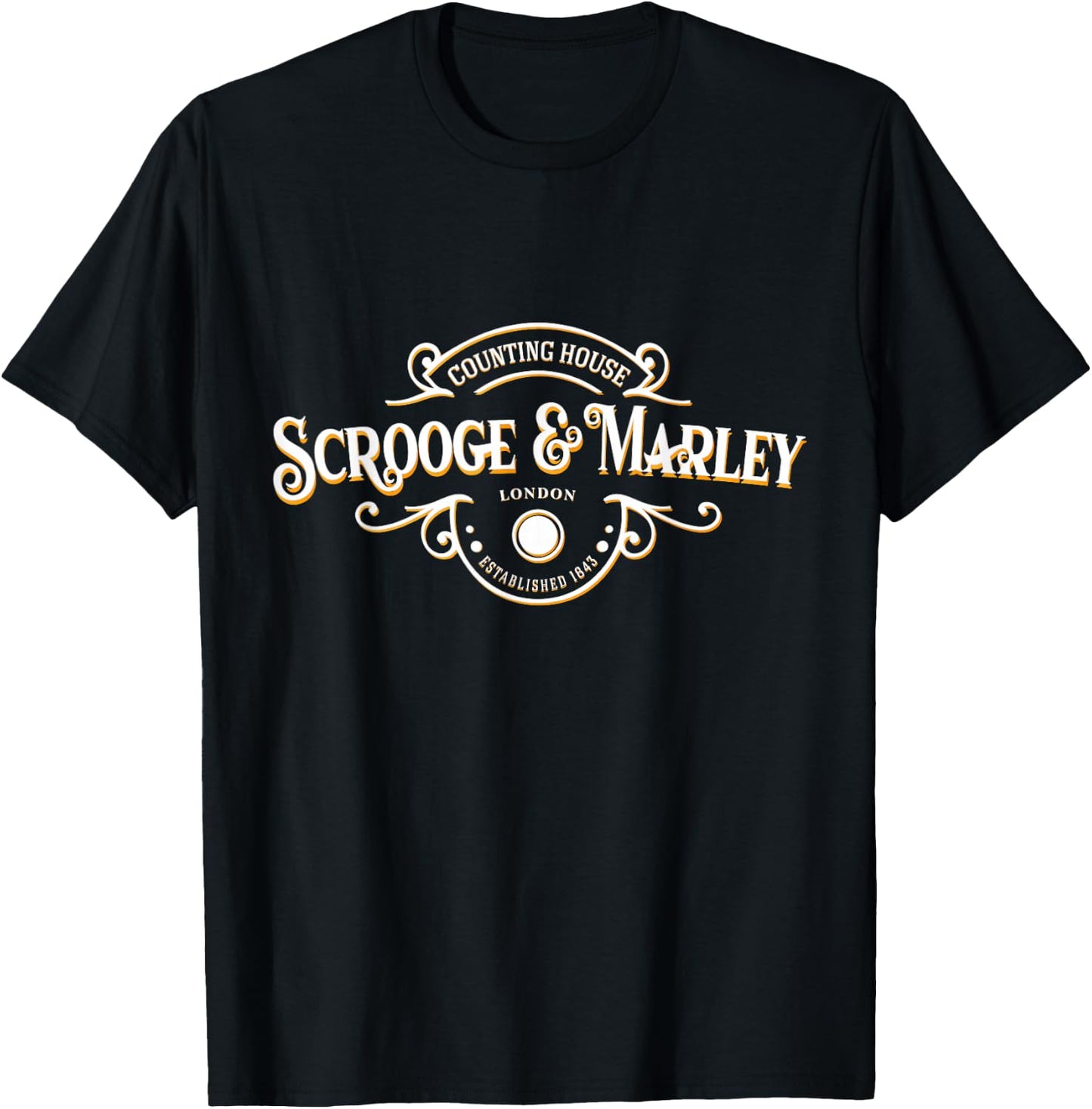 Scrooge and Marley Counting House Christmas Ebenezer Scrooge T-Shirt - T-Shirt | Black