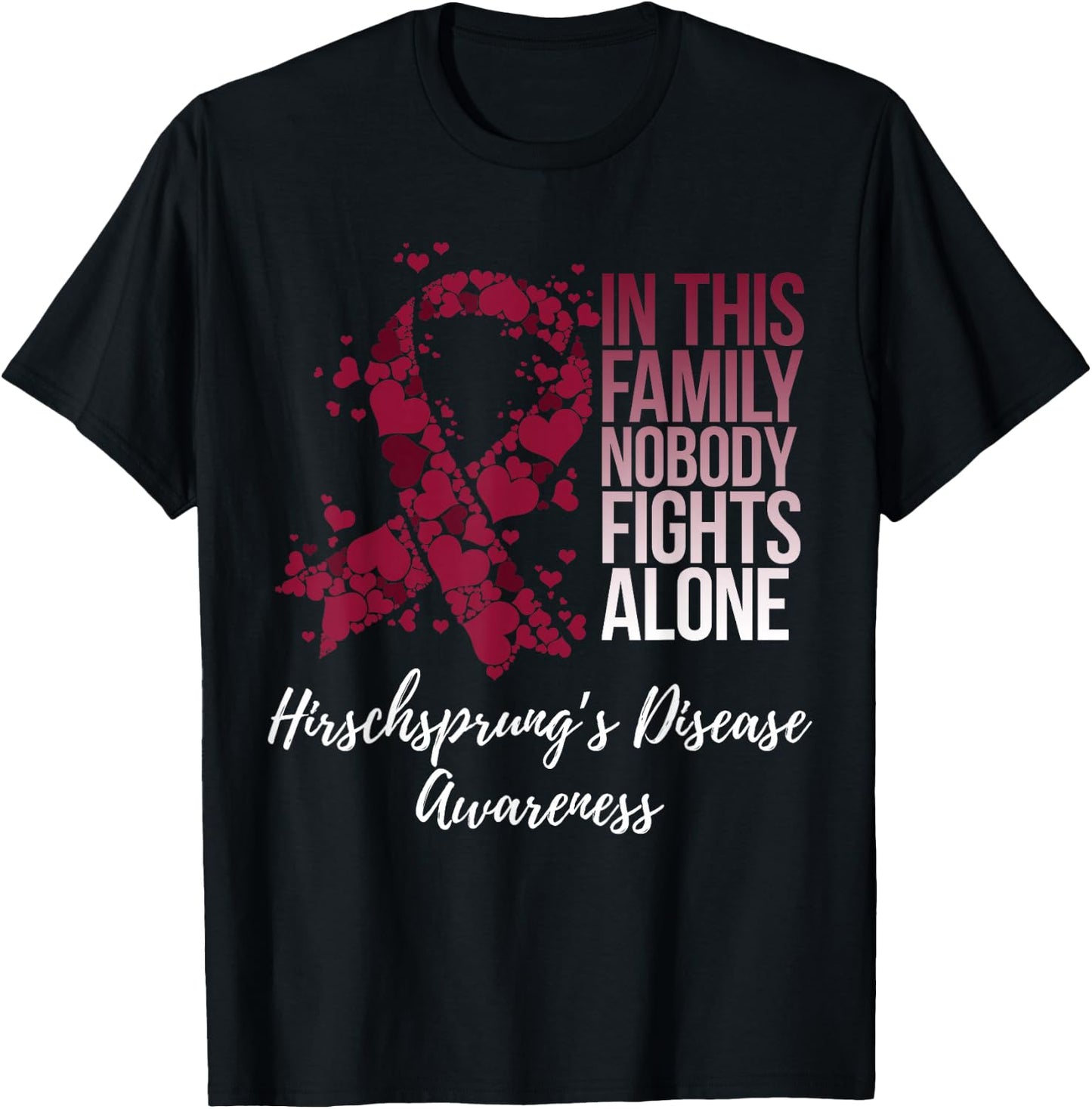 Family Support Hirschsprung’s Disease Awareness T-Shirt - T-Shirt | Black