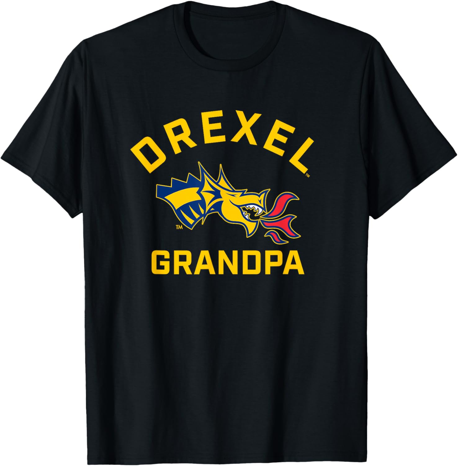 Drexel University Dragons Arched Grandpa T-Shirt - T-Shirt | Black