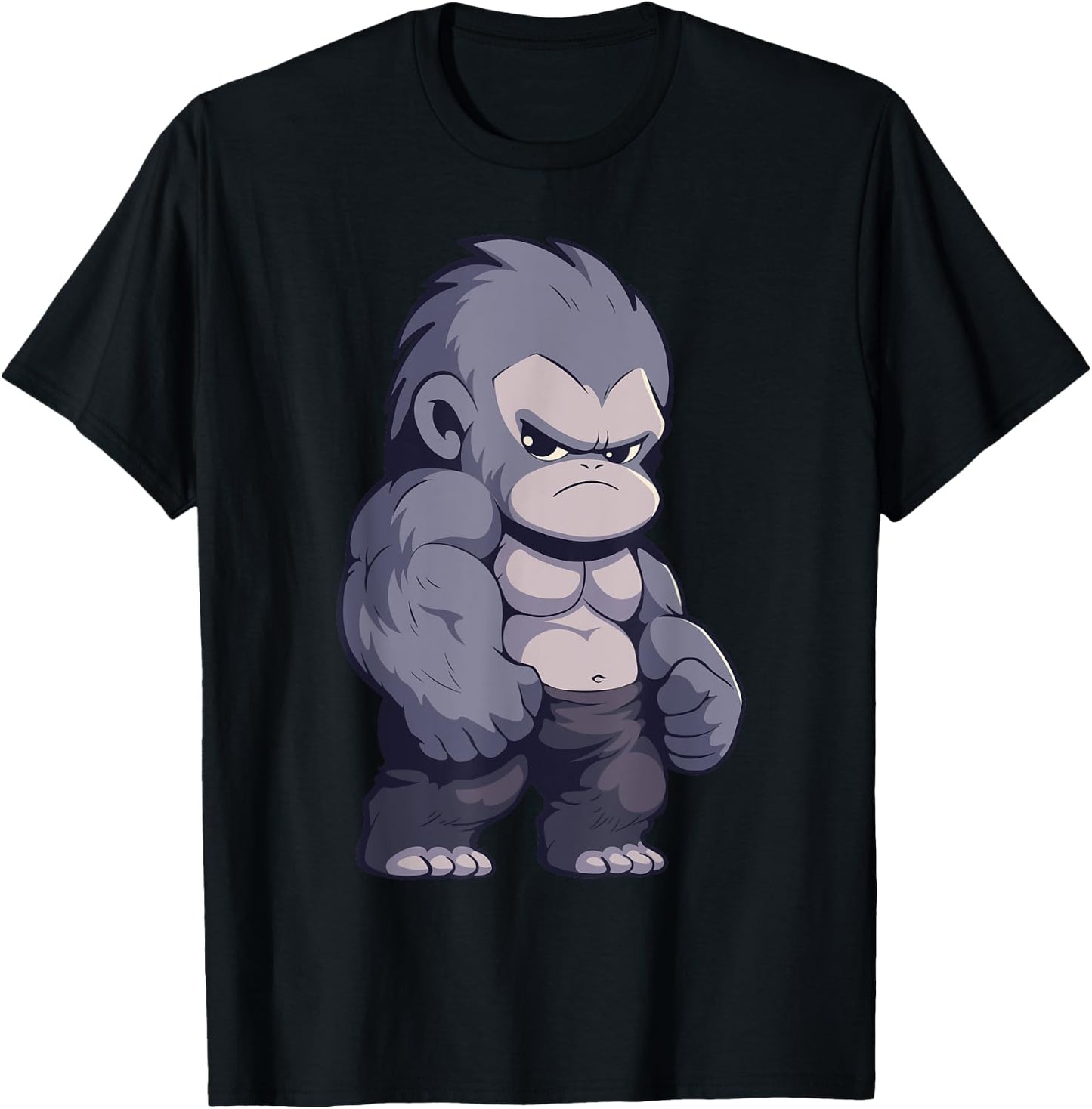 Buff Alpha Silverback Gorilla Ape Design Boxing Gorilla Gym T-Shirt - T-Shirt | Black