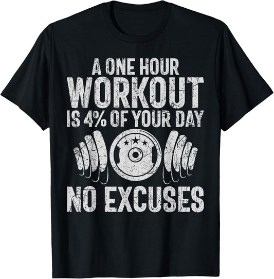 A one Hour Workout is 4% of your Day Personal Trainer T-Shirt - T-Shirt | Black