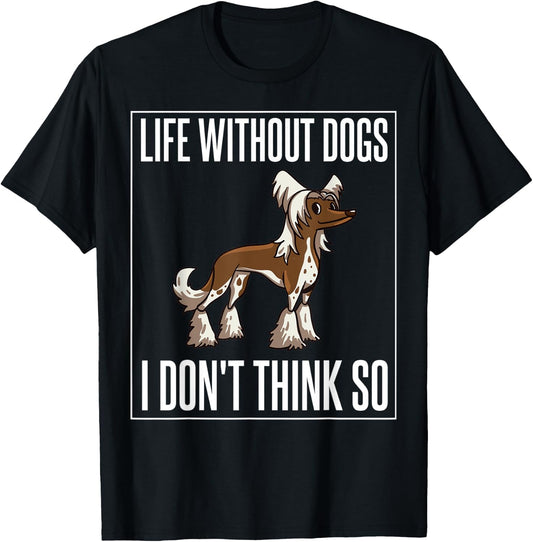 Chinese Crested Powderpuff Dog Gift Puppies Owner Lover Men Women Kids T-Shirt - T-Shirt | Black