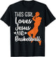 Christian Basketball, This Girl Loves Jesus & Basketball T-Shirt - T-Shirt | Black