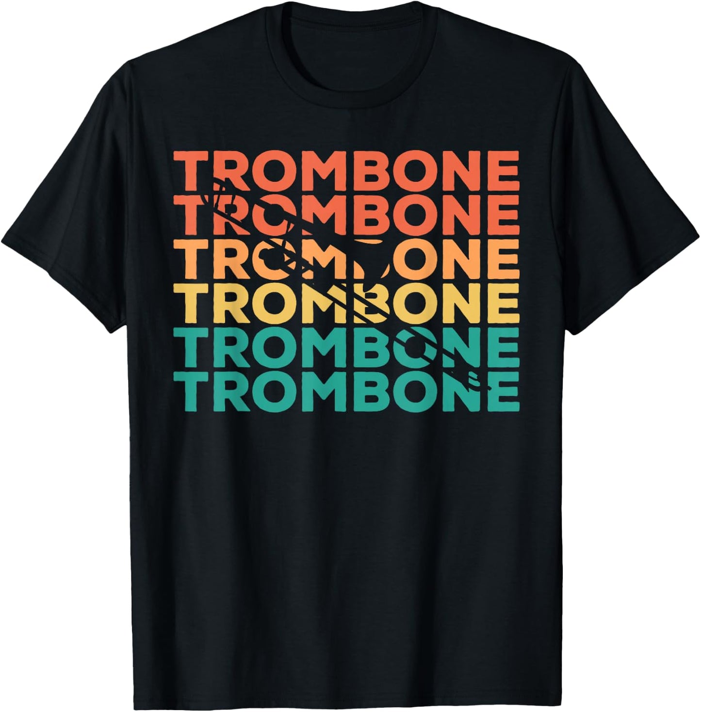Retro Vintage Trombone Gift Trombone Players T-Shirt - T-Shirt | Black