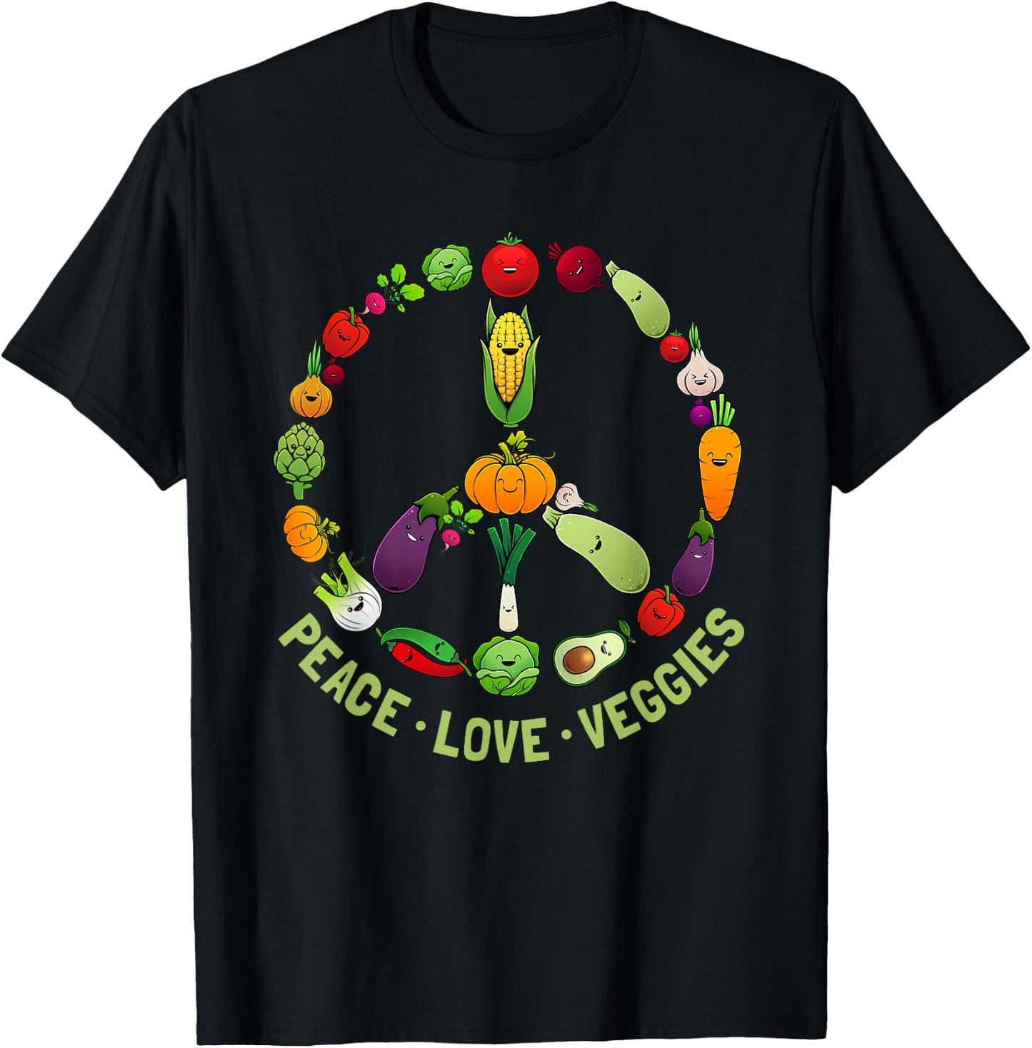 Funny Vegetarian Gift Men Women Cool Vegan Veggie Veganism T-Shirt - T-Shirt | Black