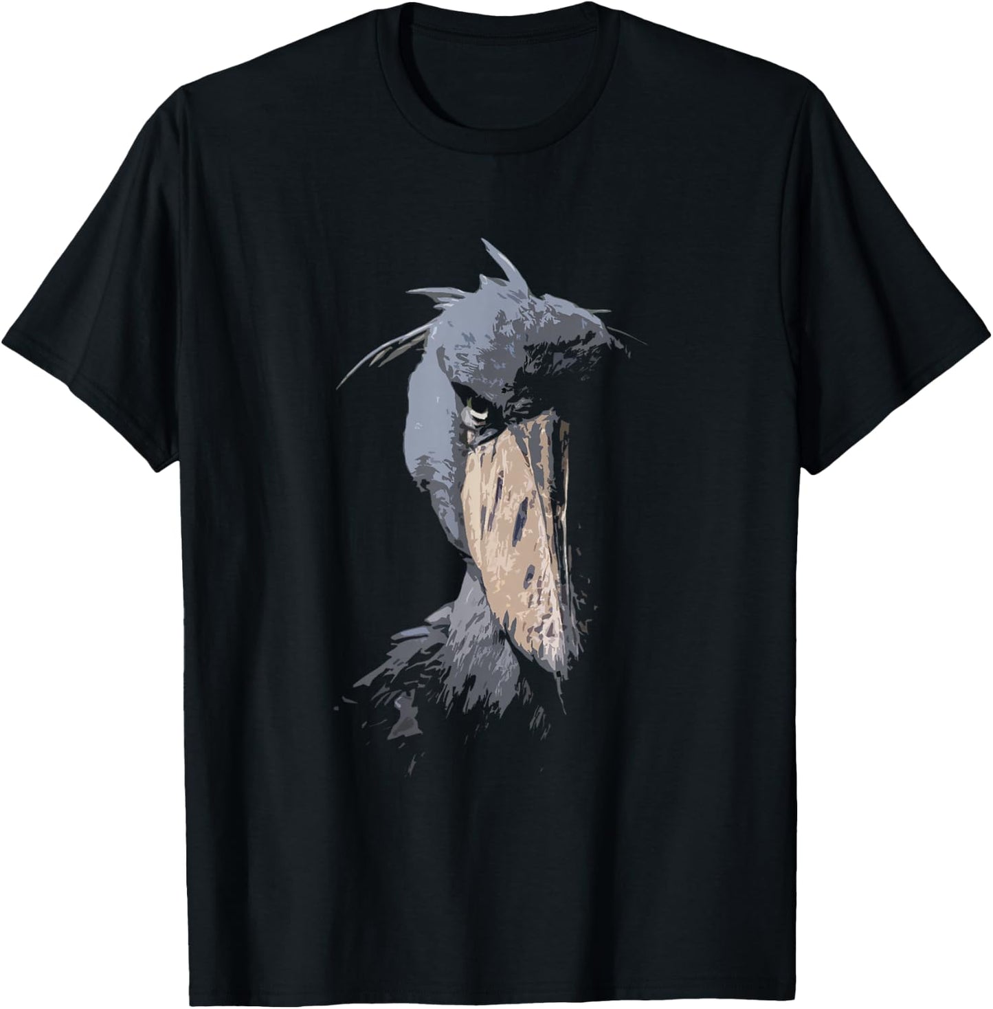 Shoebill African Bird Aztec Mayan Bird Lover Cool Distressed T-Shirt - T-Shirt | Black