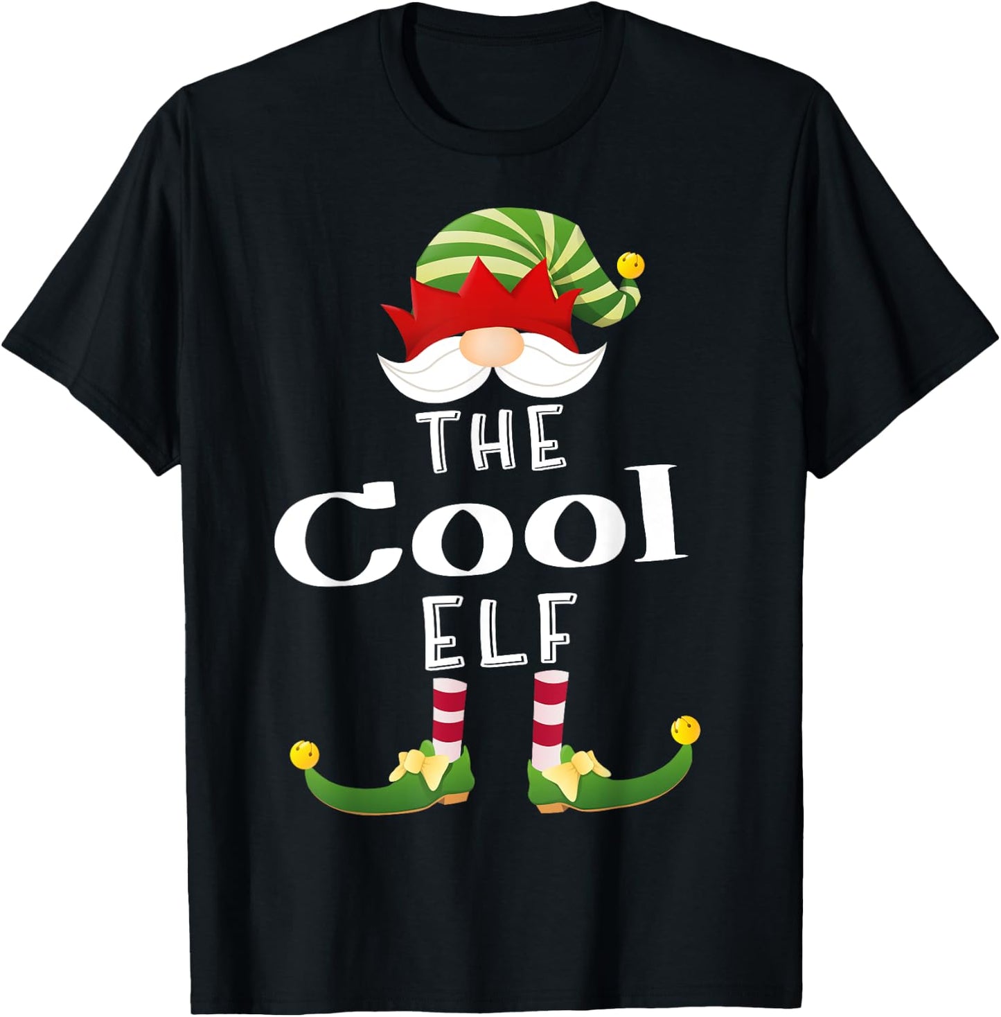 Cool Elf Group Christmas Funny Pajama Party T-Shirt - T-Shirt | Black